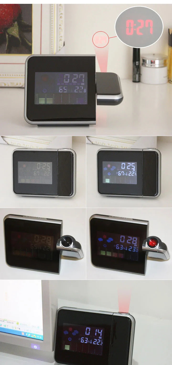 Home electronic clock with temperature & Humidity Display